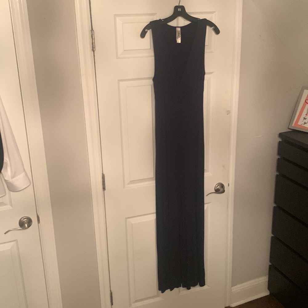 Navy Blue Maxi Dress by Go Couture- size large